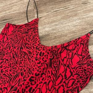 Red Animal Print Dress